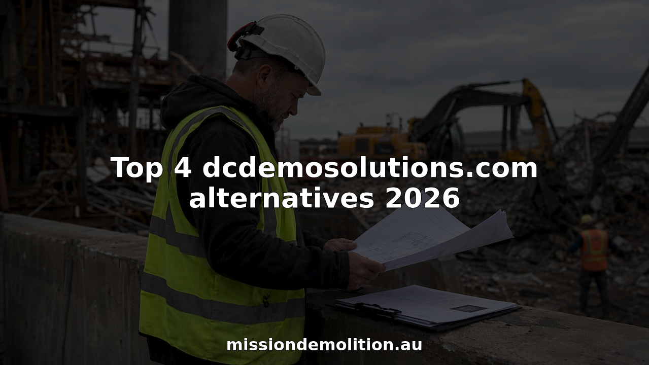 Project manager reviewing demolition plans in site trailer