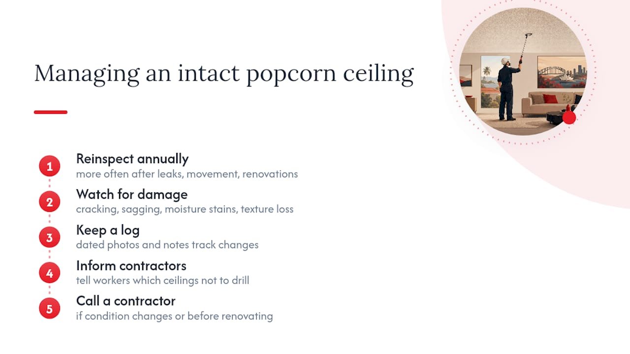 Living with it: monitoring a ceiling you've chosen to leave in place — overview diagram