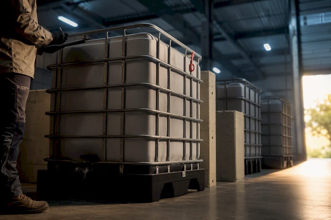 Sealed waste containers in licensed facility