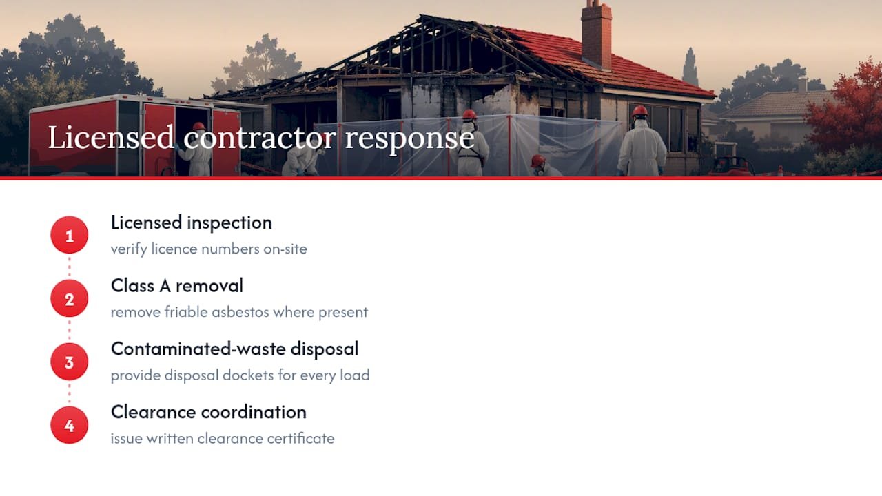 Asbestos response and verification process