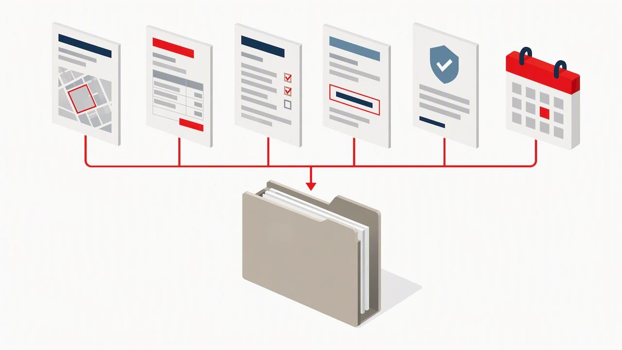 Compliance records gathered in an evidence folder