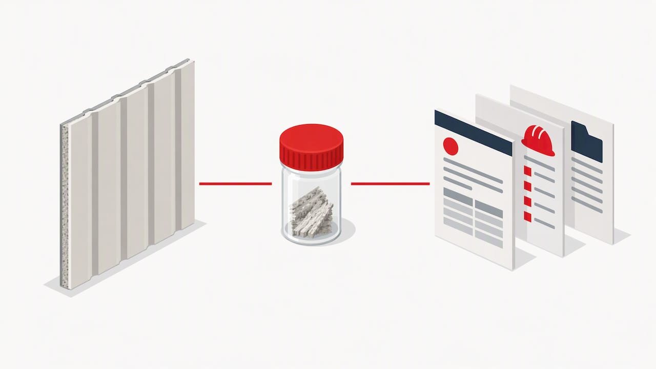 Shed cladding sample and records in sequence