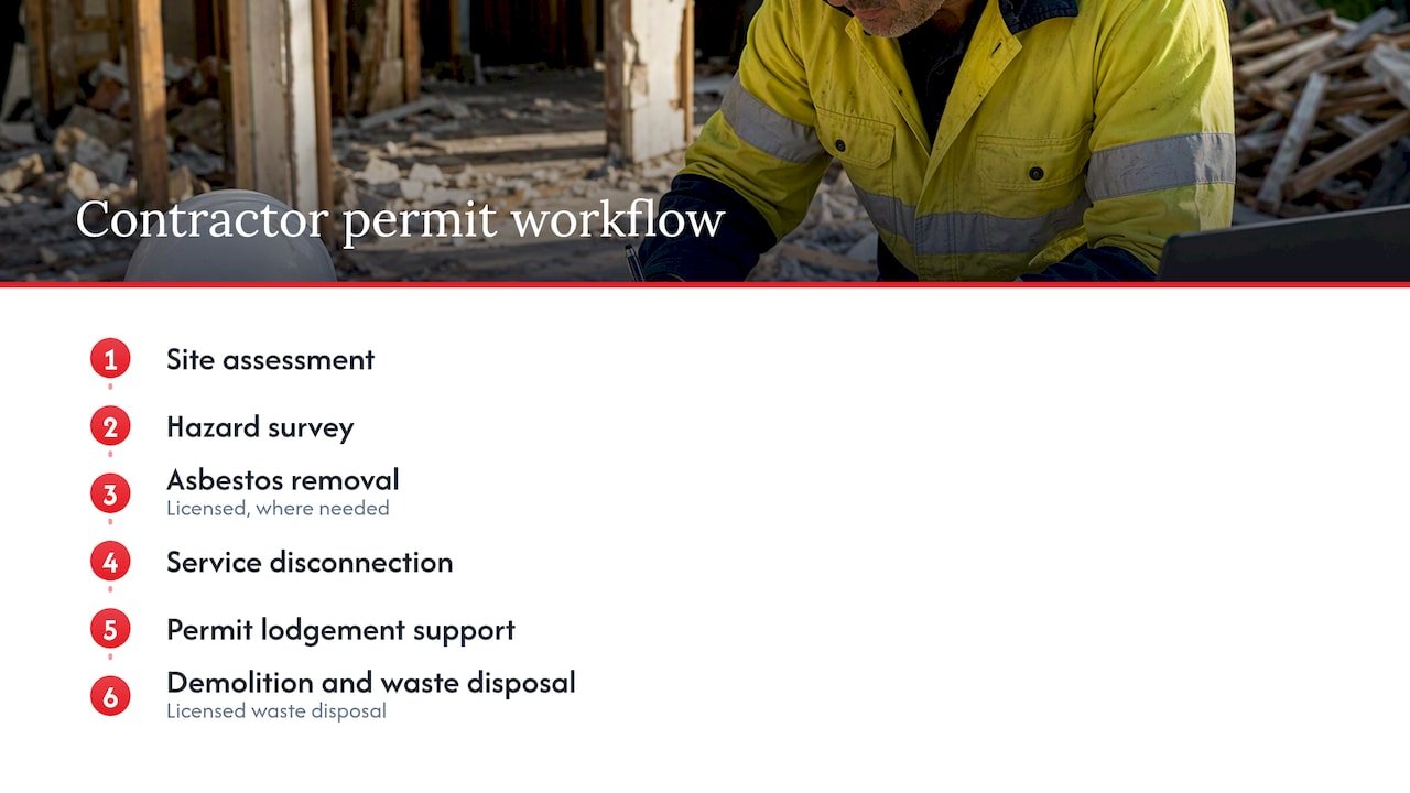 Demolition preparation steps from assessment to disposal